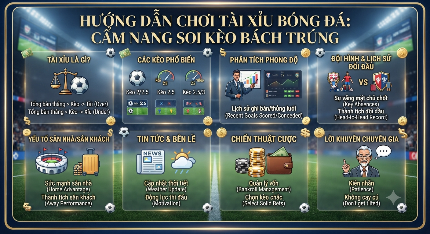 hướng dẫn chơi tài xỉu bóng đá